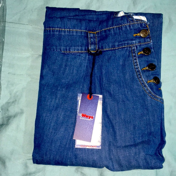 NWT Overalls Wide Leg Deep Pockets US Size 12 - Picture 7 of 8